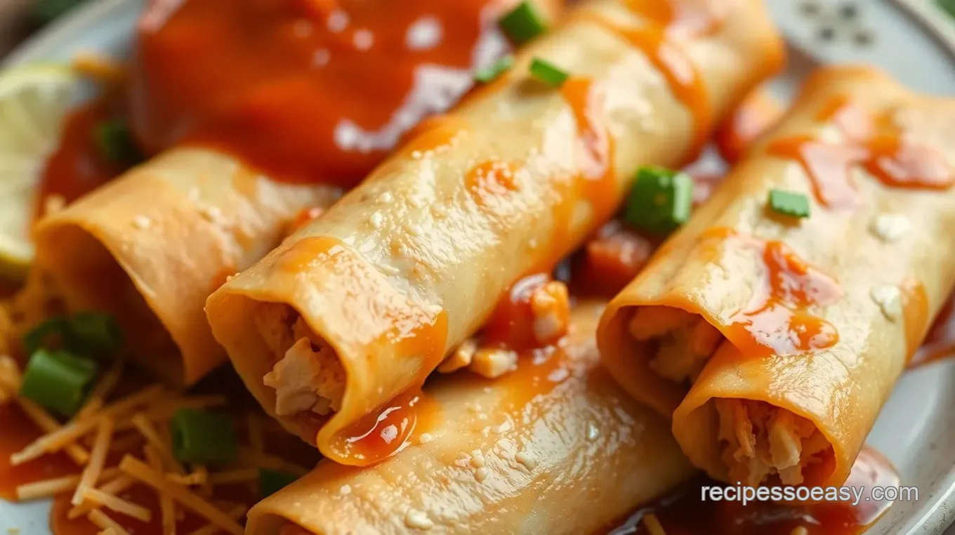 BBQ Chicken Taquitos with Honey Chipotle Sauce