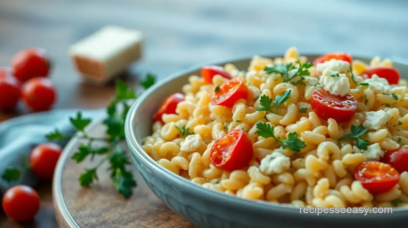 Easy Boursin Orzo Bake