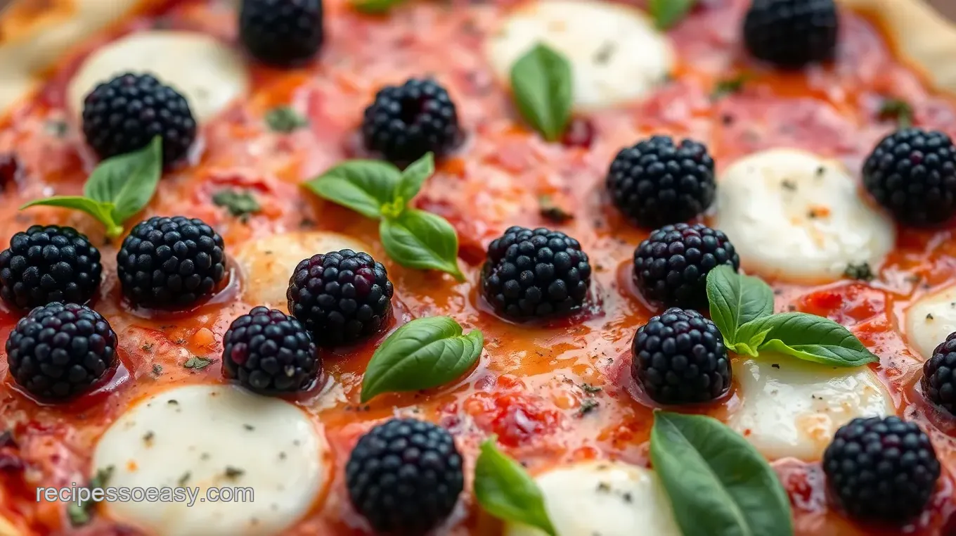 Easy Blackberry Basil Pizza