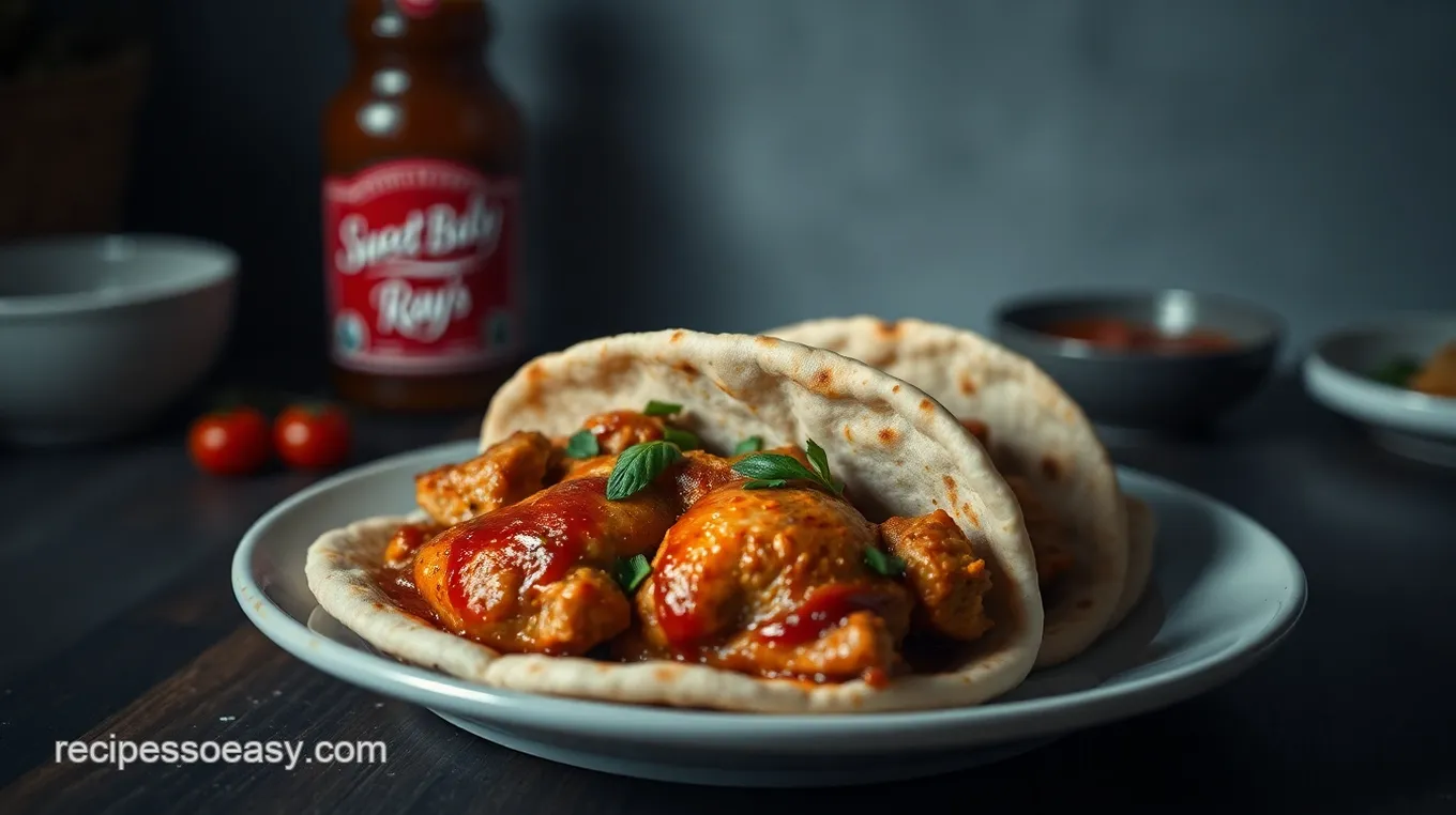 Barbecue Chicken Pita Pockets with Sweet Baby Ray's Sauce