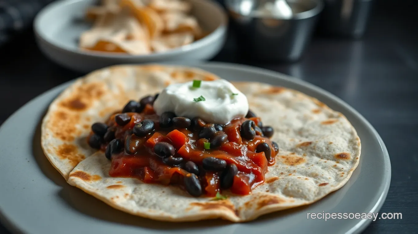 BBQ Black Bean Quesadillas with Original Barbecue Sauce