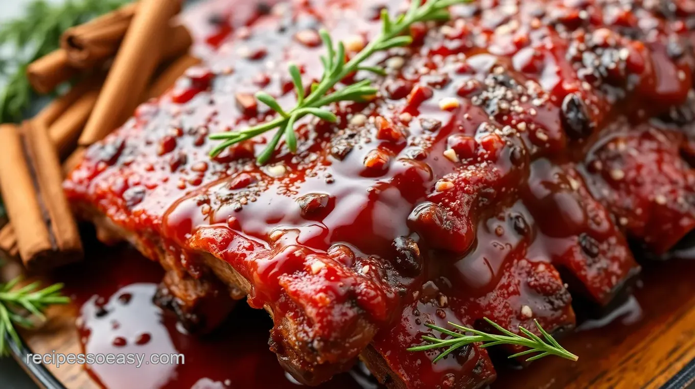 Easy Holiday Spice Baby Back Ribs with Original Barbecue Sauce