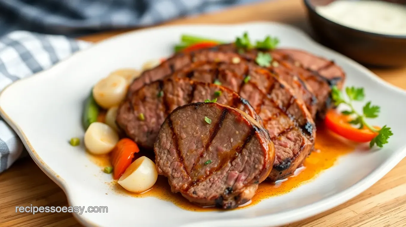 Bourbon BBQ Beef Tenderloin with Honey Barbecue Sauce