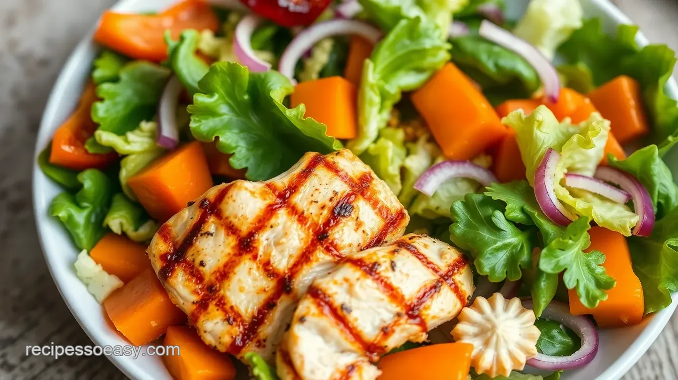 BBQ Chop Chicken Salad with Honey Chipotle Sauce