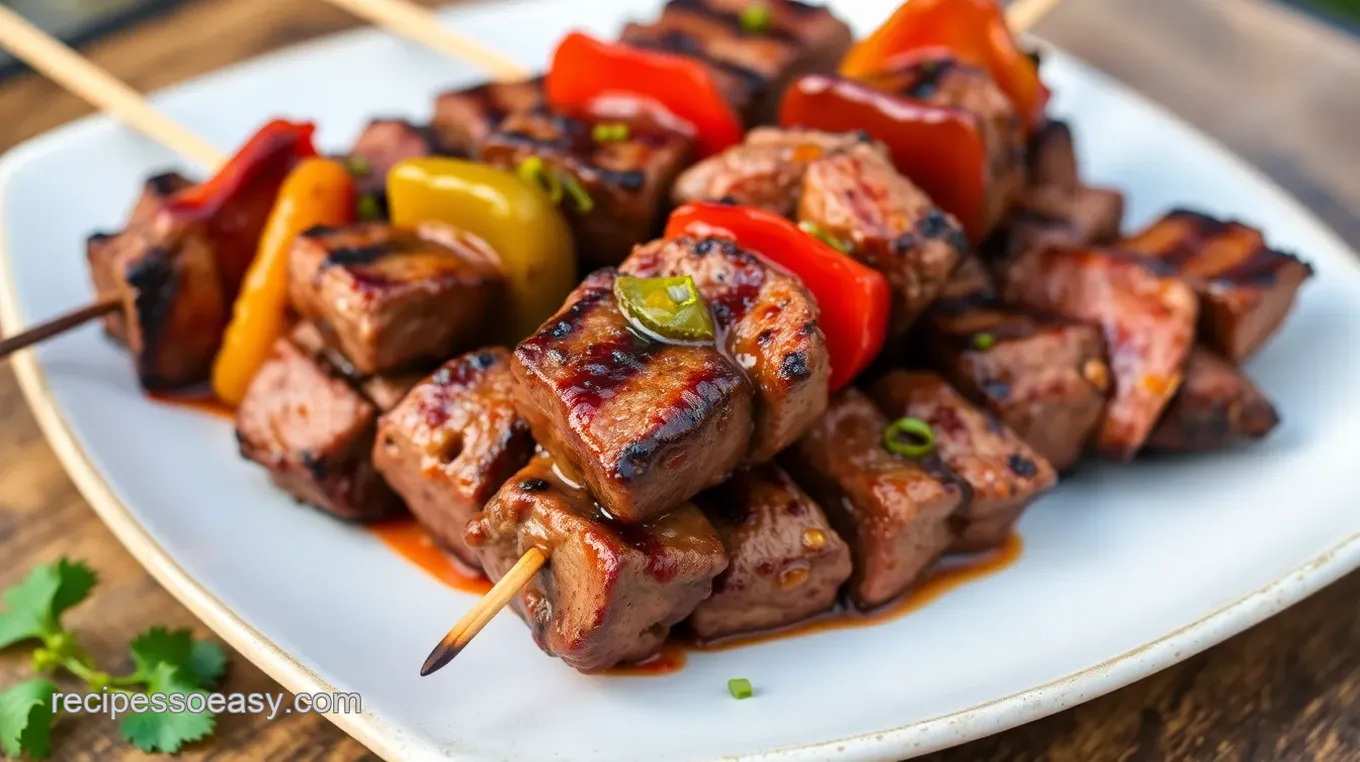 Sweet & Spicy Teriyaki Steak Kabobs