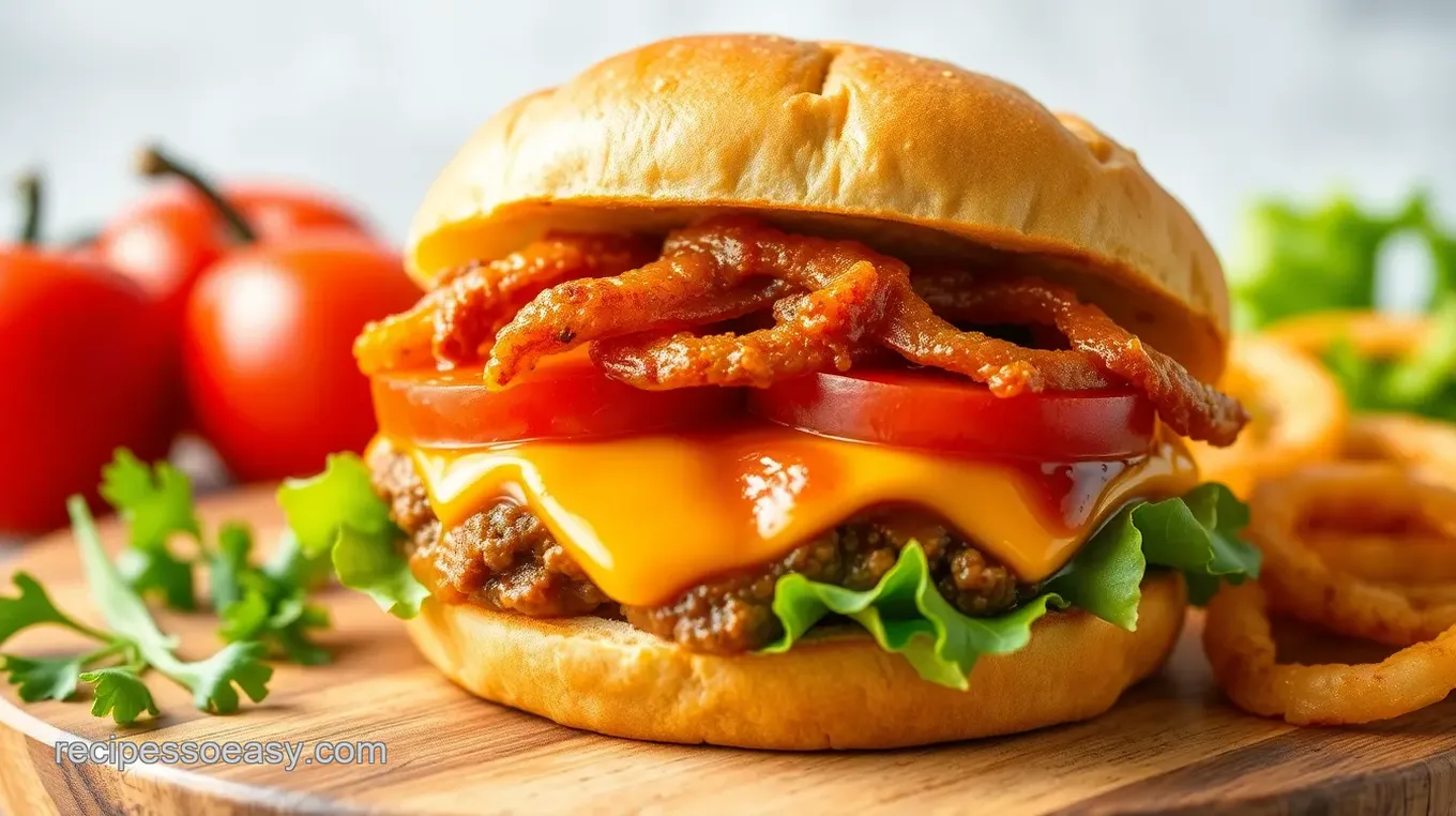 Inside Out Cheddar BBQ Burger