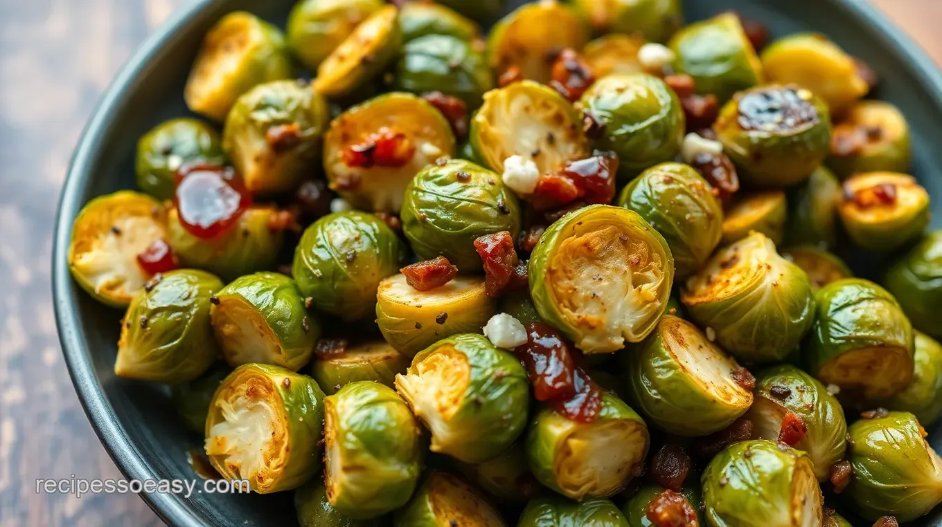 BBQ Chopped Brussels Sprouts with Sweet Sauce