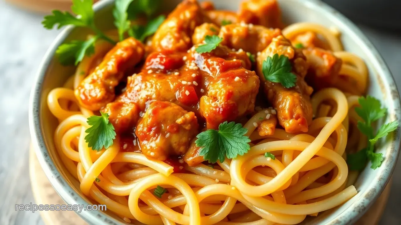 Savory One Pot BBQ Chicken Pasta