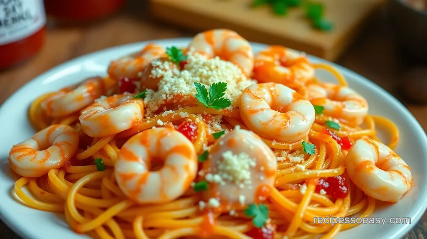 Sweet Red Chili Shrimp Pasta