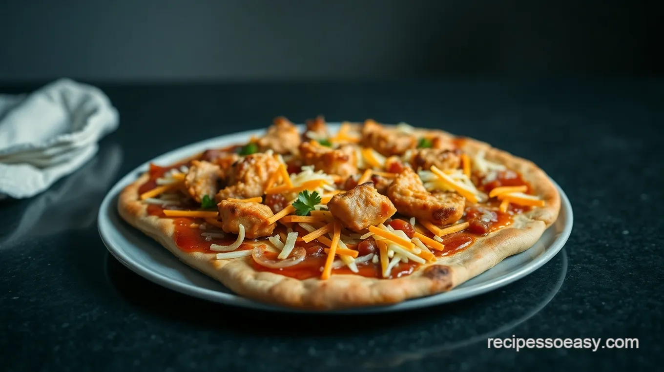 Teriyaki Chicken Flatbread with Sweet Teriyaki Sauce