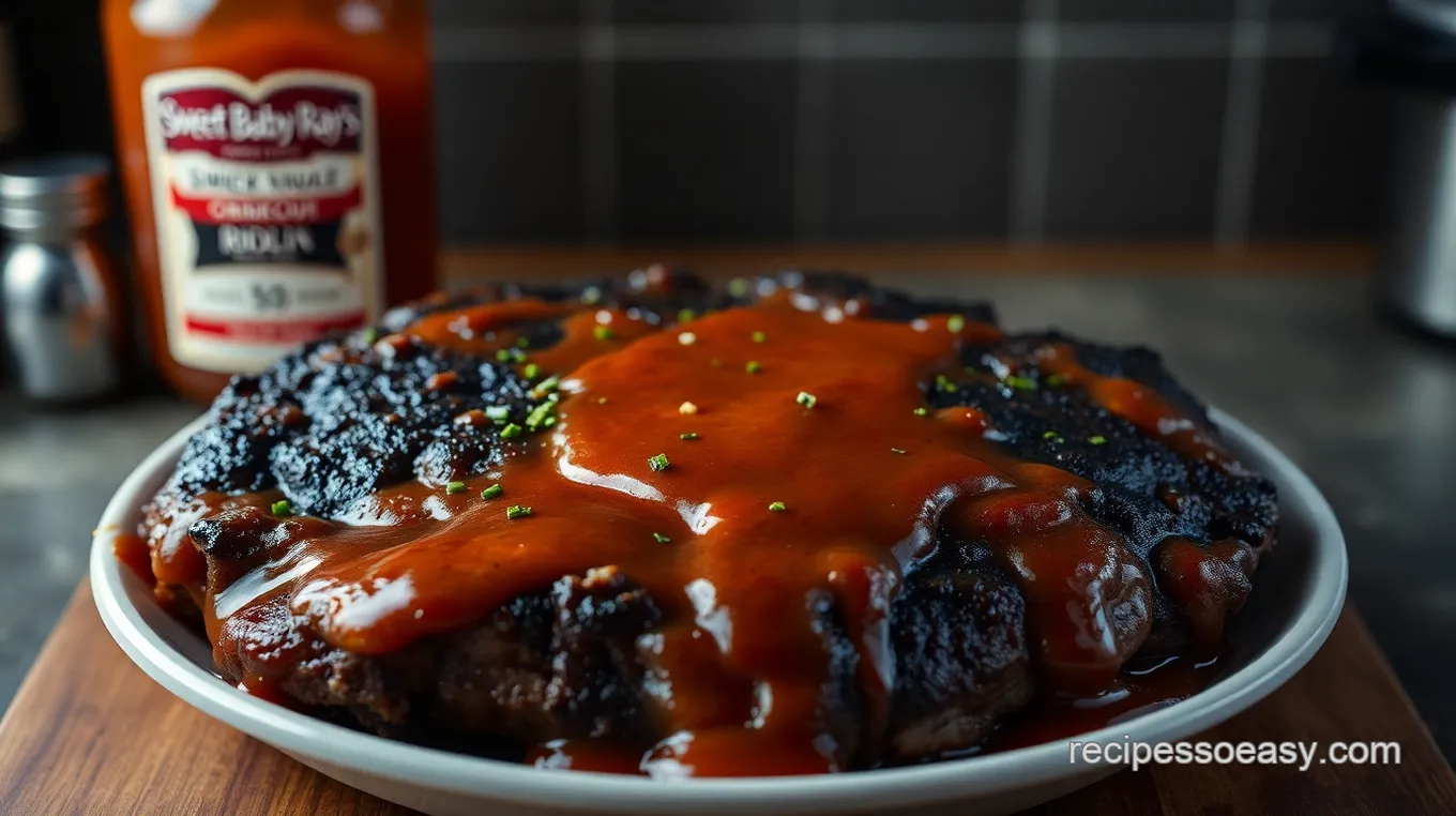 Thick-Cut Barbecue Rib-Eye with Sweet Vidalia Onion Sauce