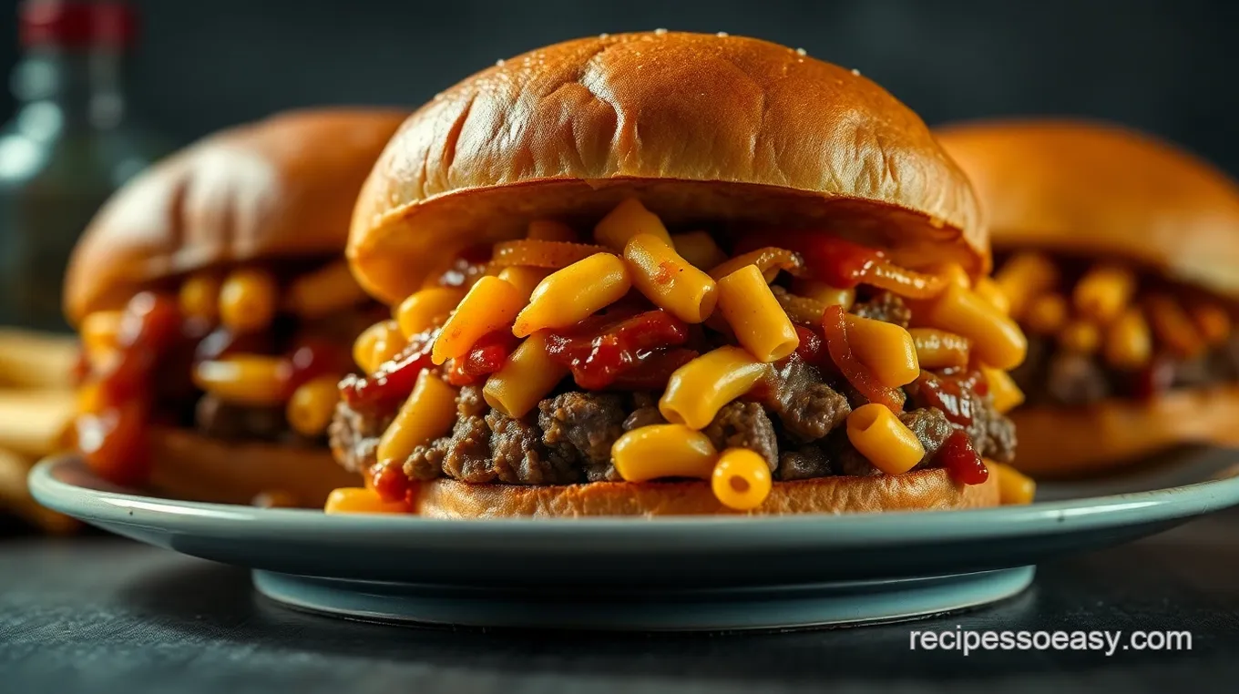 Ultimate BBQ Mac and Cheese Burger