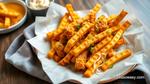 Bake Chicken Fries with Hot Honey Mustard