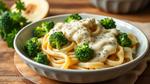 Bake Broccoli Pasta with Creamy Cheese Sauce