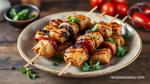 Grilled Chicken Mortadella Skewers