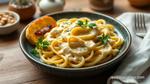 Cook Fusilli with Creamy Mustard Sauce