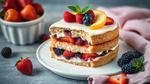 Bake Fruity Layer Cake with Fresh Fruits