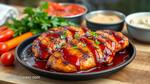 Grill Chicken with BBQ Sauce & Italian Flavor