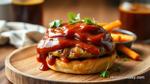 Grilled Burger with IPA BBQ Sauce