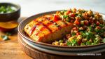 Grilled Salmon with Honey Glaze & Tabbouleh