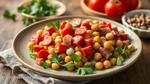 Quick Salami Chickpea Salad Recipe