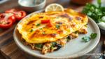 Sizzling Turkey Tortilla Omelette - Quick & Easy