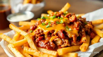 Bake BBQ Pulled Pork Cheesy Fries