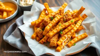 Bake Chicken Fries with Hot Honey Mustard