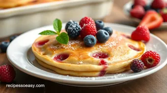 Baked Pancake with Berries - Quick Delight