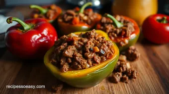 Easy BBQ Beef Stuffed Peppers: A Family Favorite Delight recipe card