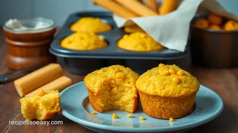 Bake Cheddar Corn Muffins - Deliciously Cheesy