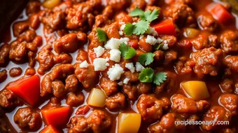 Cooked Beef Chili with BBQ Flavor