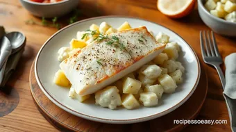 Bake White Fish with Creamy Potato Salad