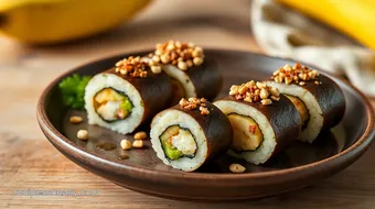 Easy Banana Sushi Rolls with Nutty Delight