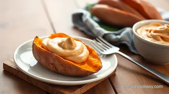 Baked Sweet Potato with Creamy Peanut Butter