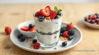 Layered Yogurt Parfait with Berries & Granola