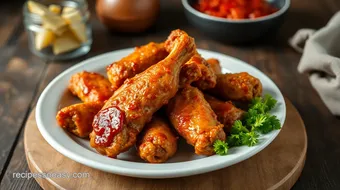 Fried Chicken Wings with Spicy Barbecue