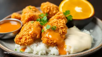 Fried Chicken with Sweet Orange Sauce