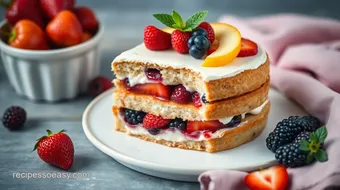 Bake Fruity Layer Cake with Fresh Fruits