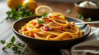 Sautéed Spaghetti with Garlic Lemon Twist