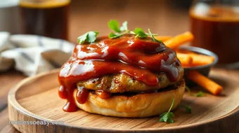 Grilled Burger with IPA BBQ Sauce