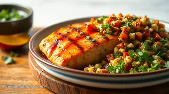 Grilled Salmon with Honey Glaze & Tabbouleh