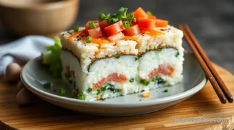 Layered Tuna Sushi Rice Delight Recipe