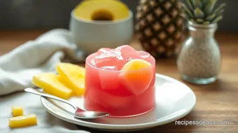 Chill Pink Gelatin Dessert with Pineapple