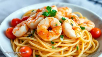 Quick Argentinian Shrimp Pasta Delight recipe card