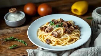 Quick Creamy Rigatoni with Mushrooms