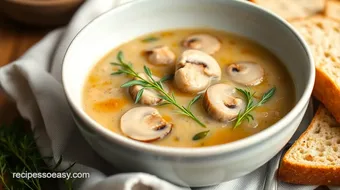 Quick Mushroom Soup with Fresh Dill