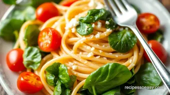 Quick Pasta Delight with Fresh Ingredients recipe card