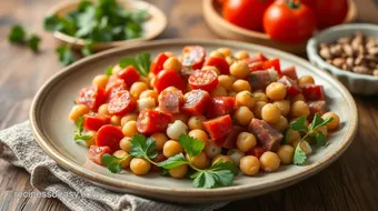 Quick Salami Chickpea Salad Recipe