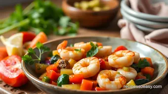 Sautéed Shrimp with Colorful Veggies